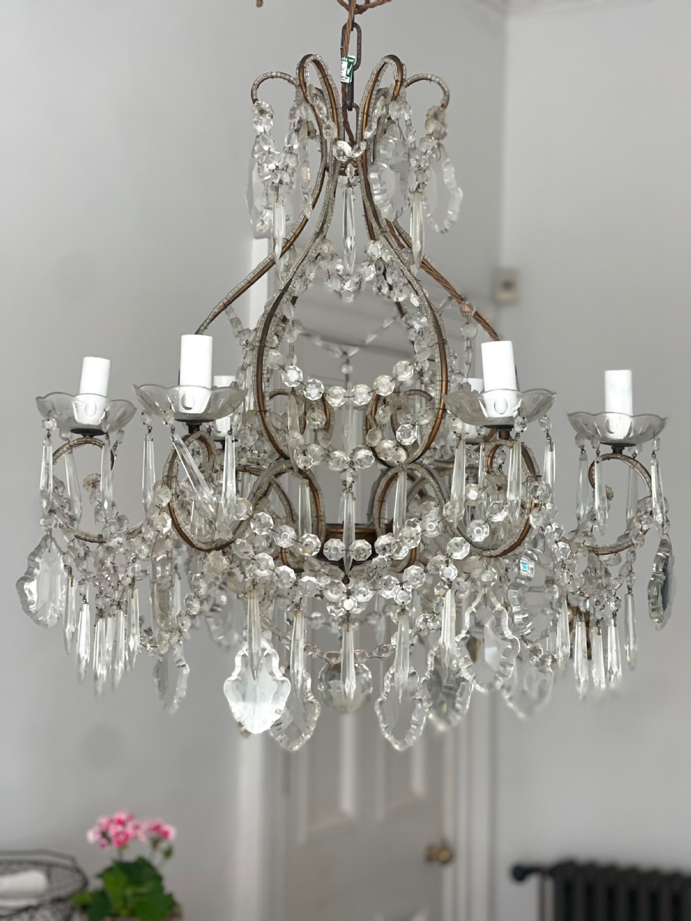 Large antique French chandelier 