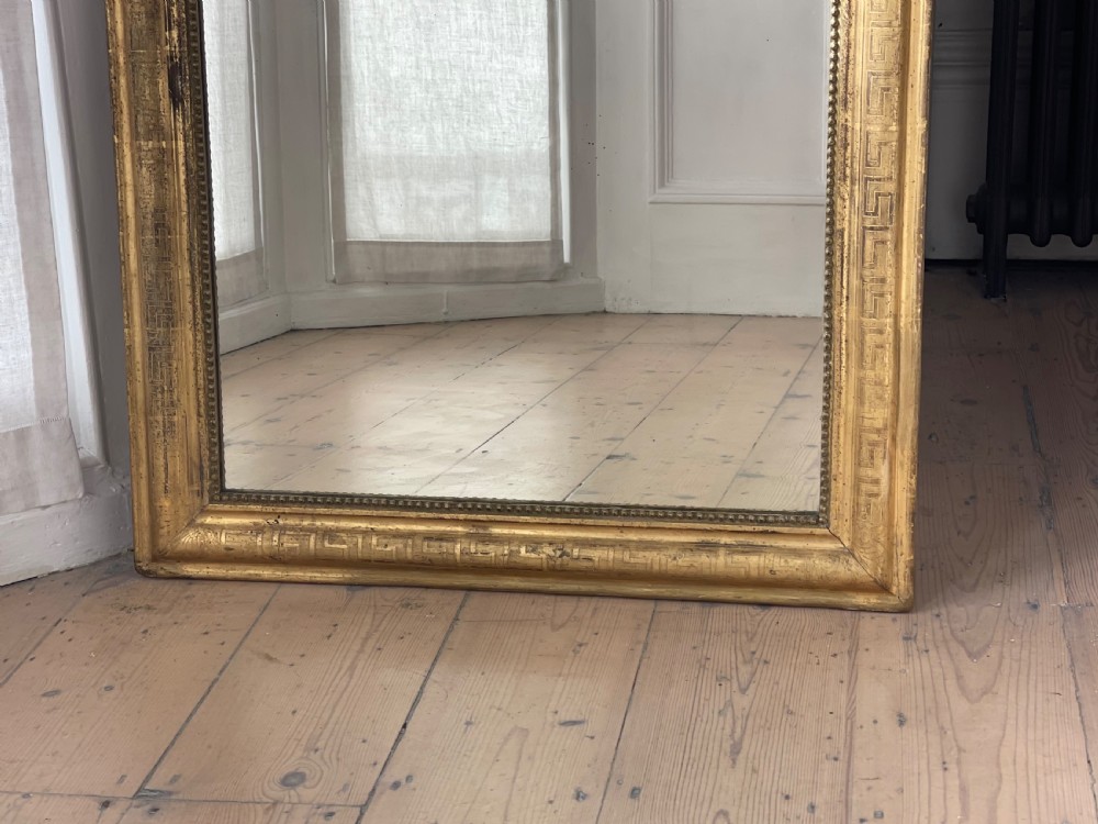 Antique French gilt Louis Philippe mirror  View III