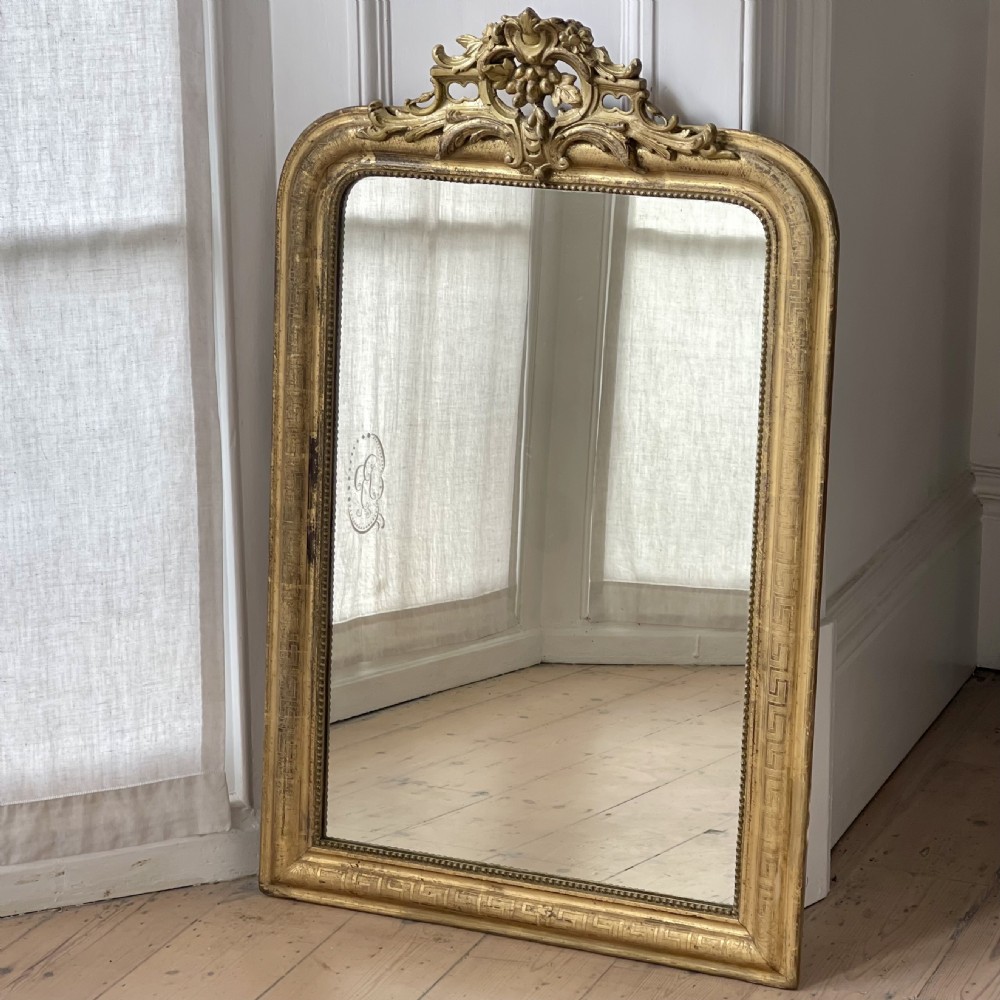 Antique French gilt Louis Philippe mirror  View IV