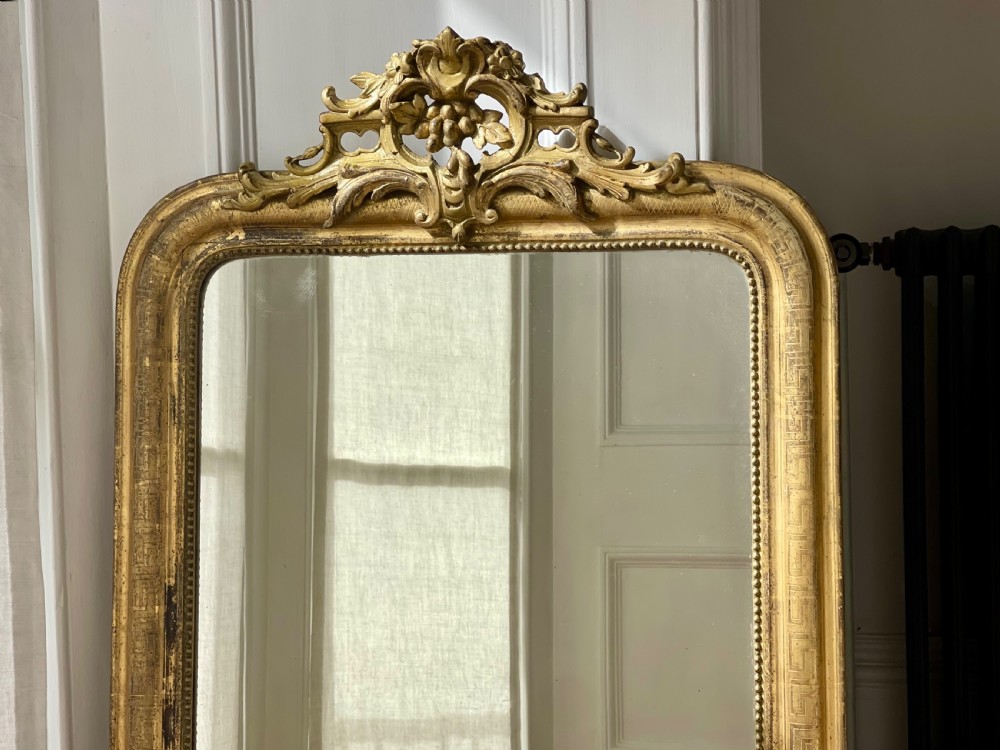 Antique French gilt Louis Philippe mirror  View V