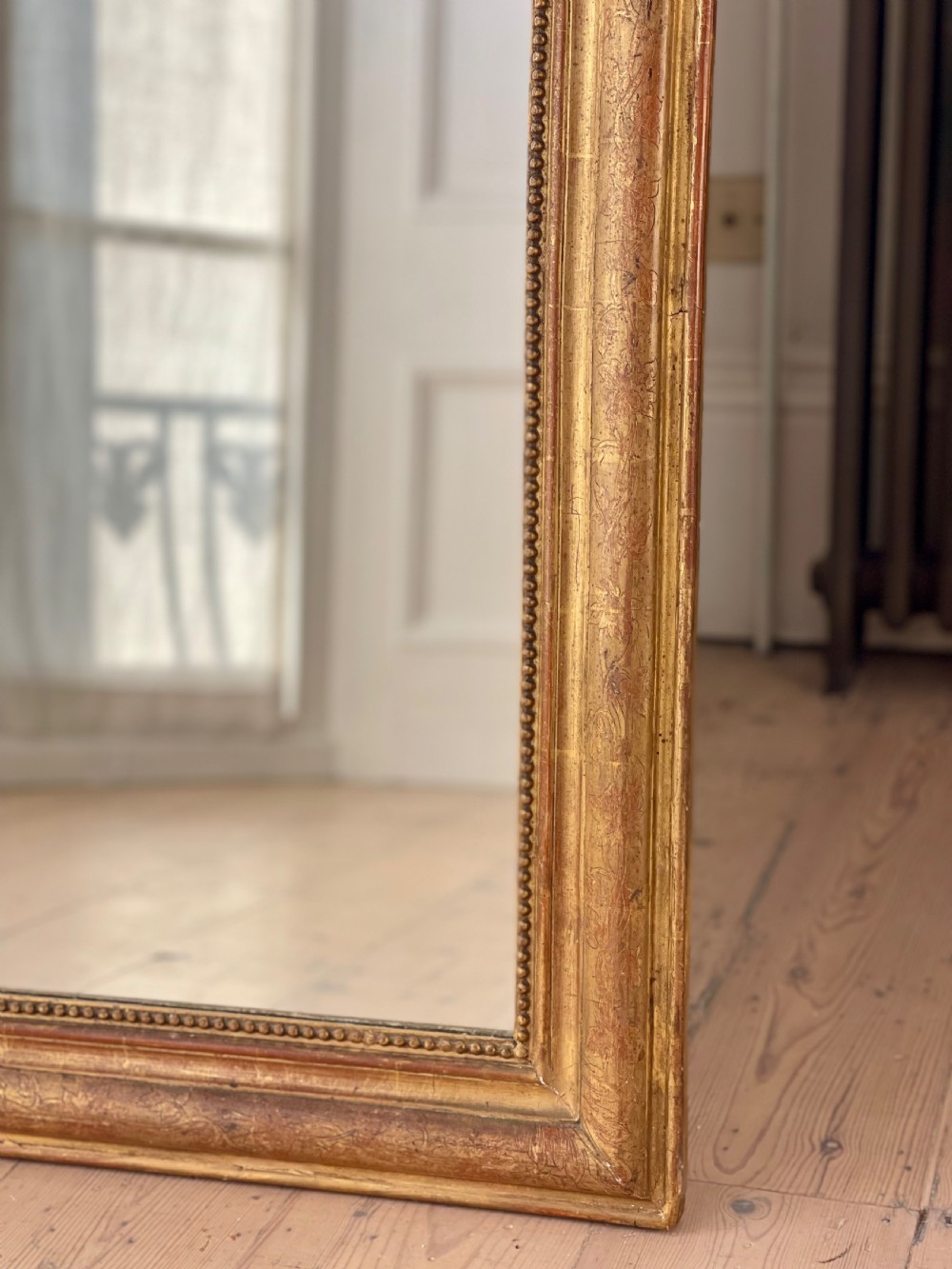 Antique French gilt Louis XVI mirror View V
