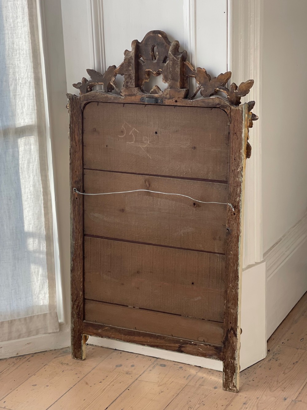 18th century French gilt wood marriage mirror View VI