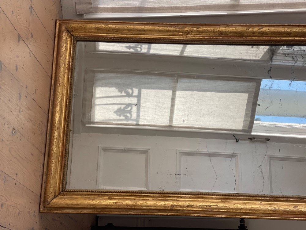 Antique French gilt Louis Philippe mirror - mercury glass View XIII