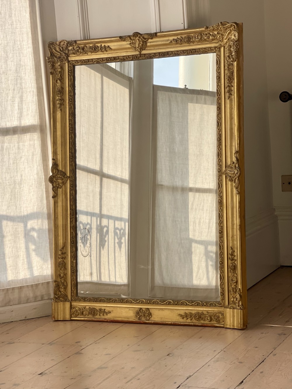 Antique French gilt mirror 