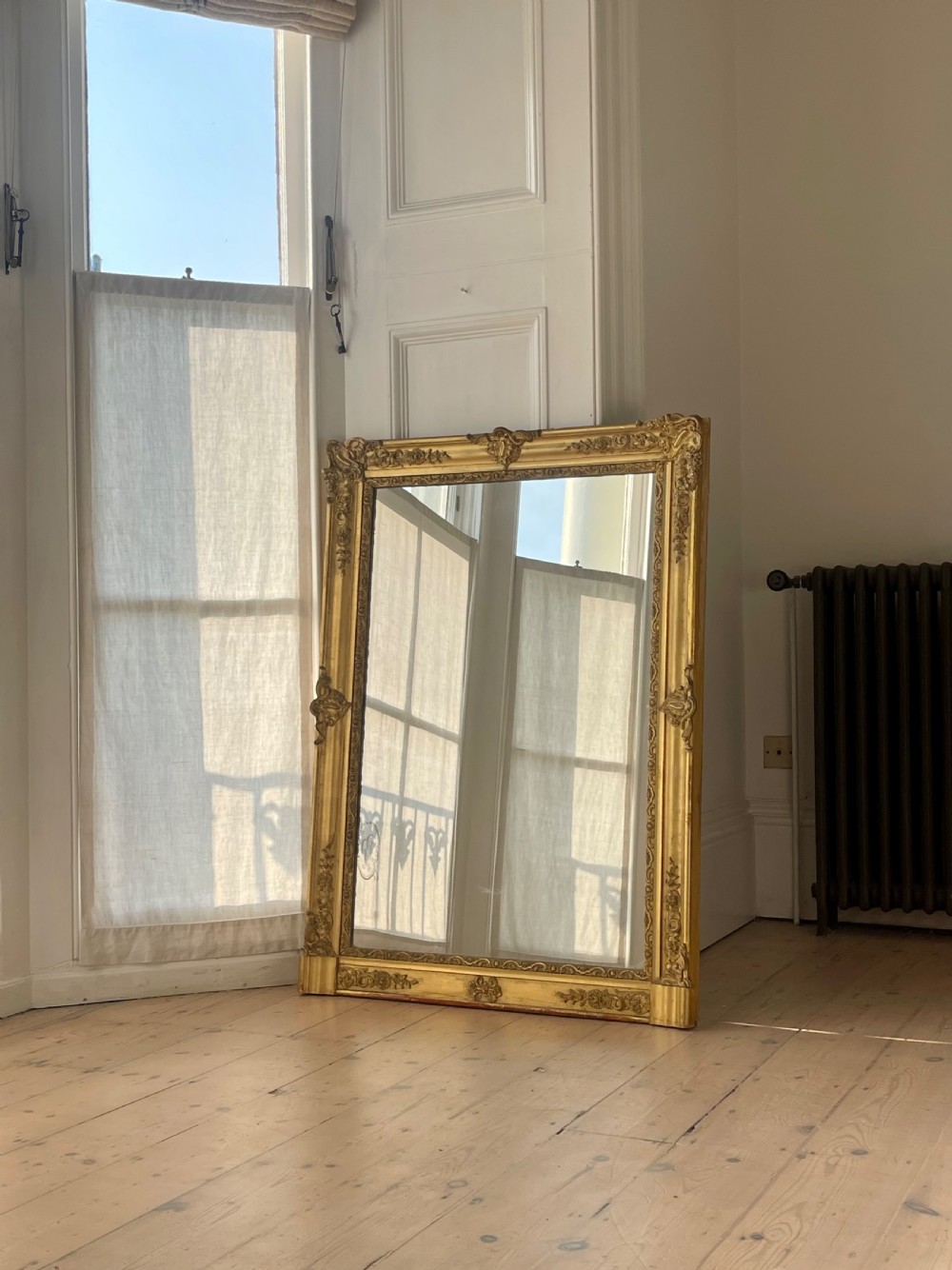 Antique French gilt mirror  View II