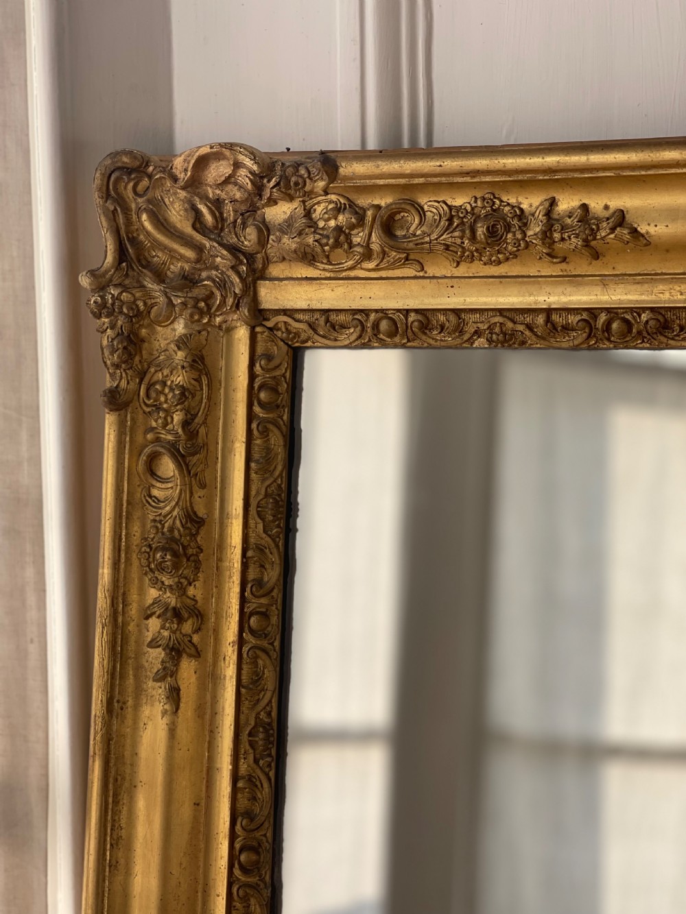 Antique French gilt mirror  View V