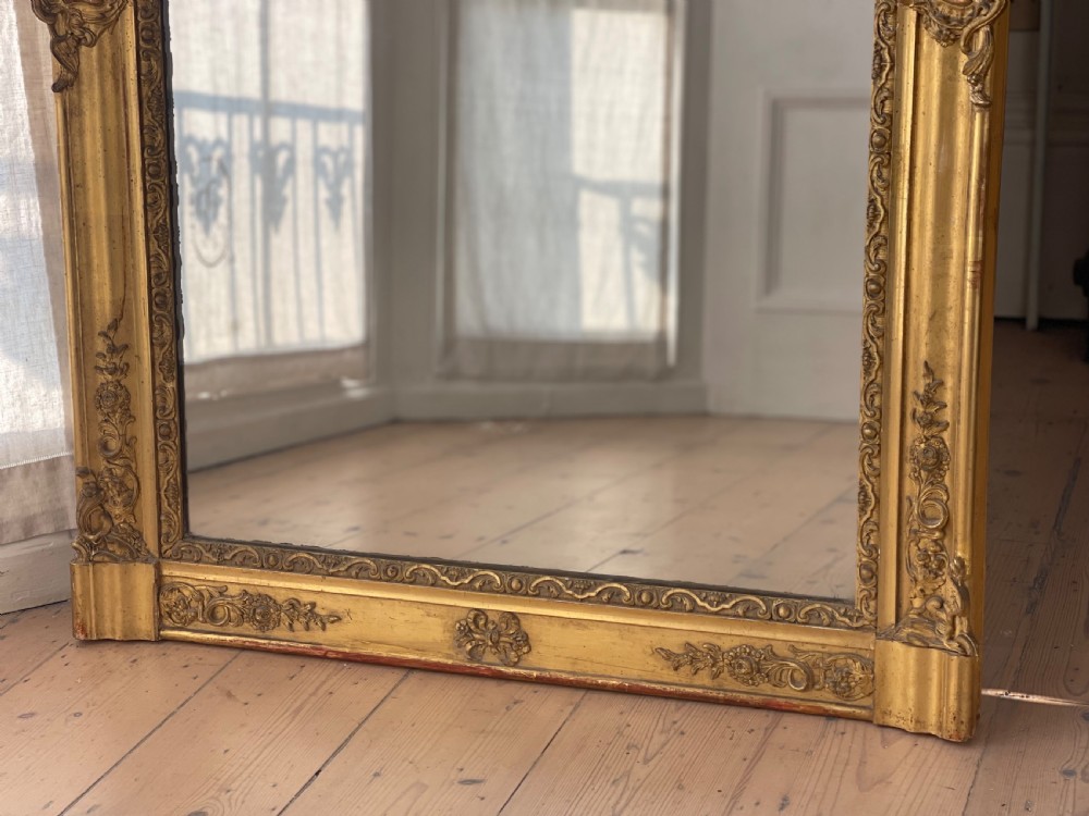 Antique French gilt mirror  View VI