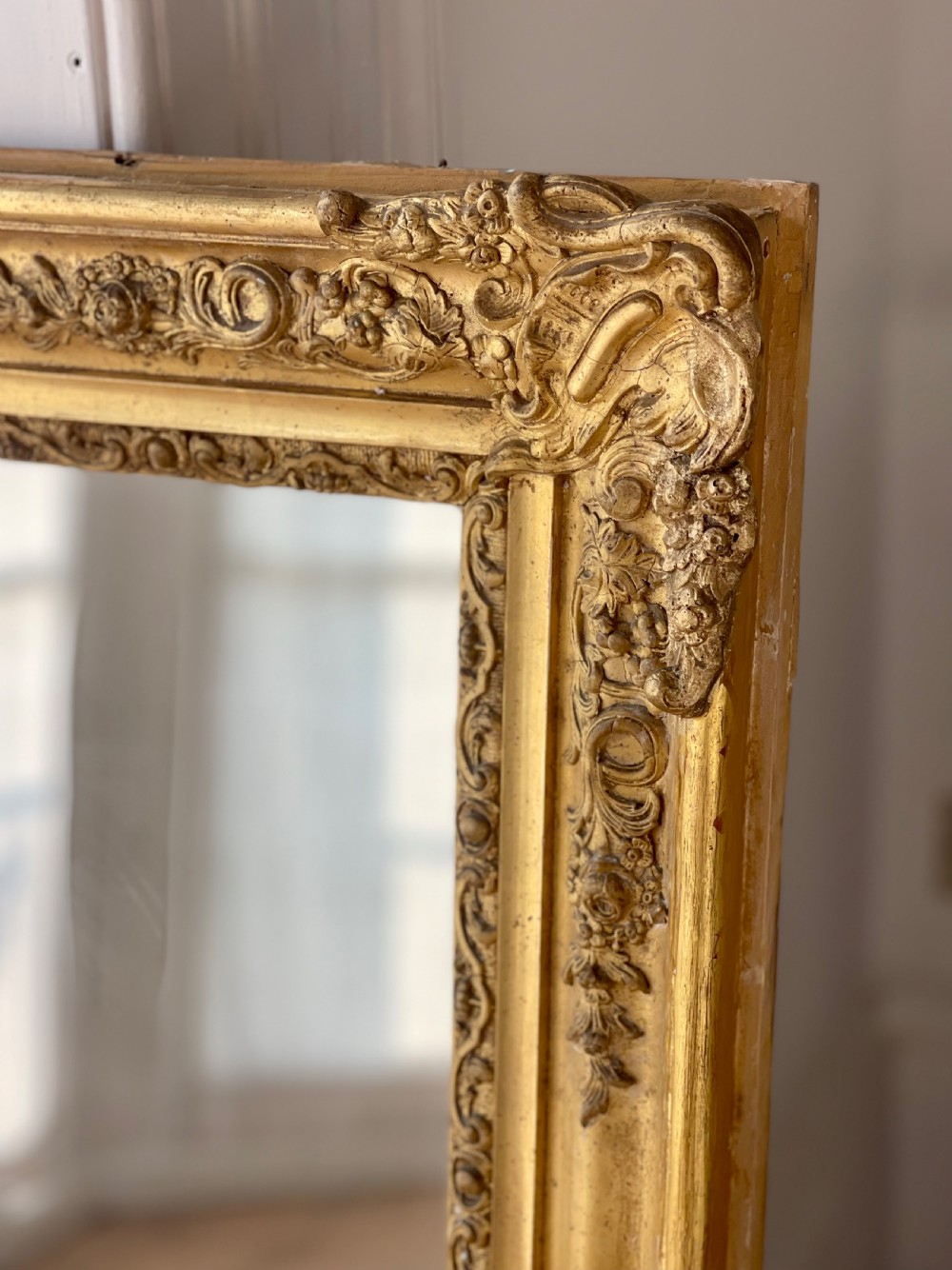 Antique French gilt mirror  View IX