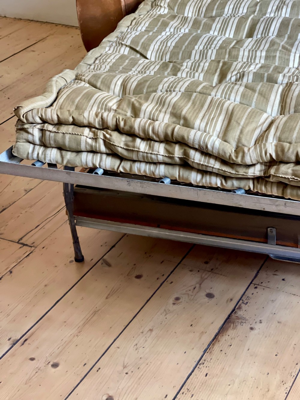 Antique French leather club sofa View IX