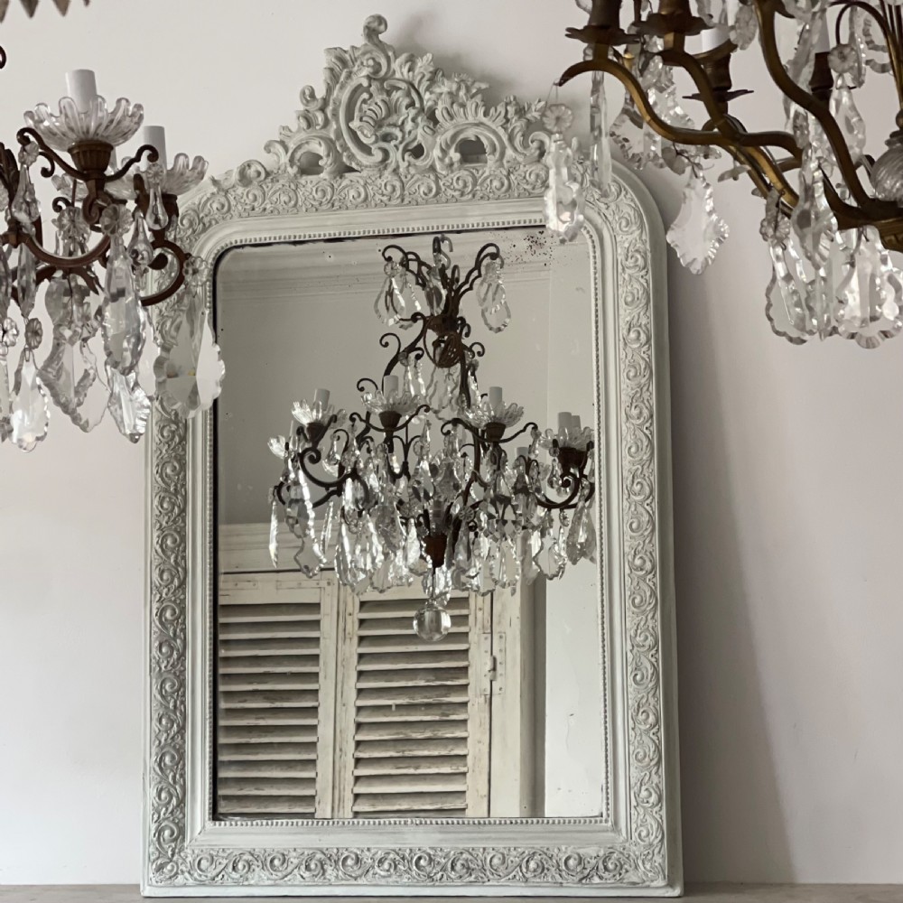 Antique French painted Louis XV mirror
