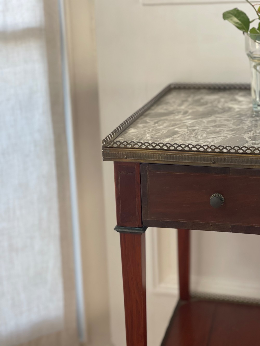 Antique French marble occasional table  View III