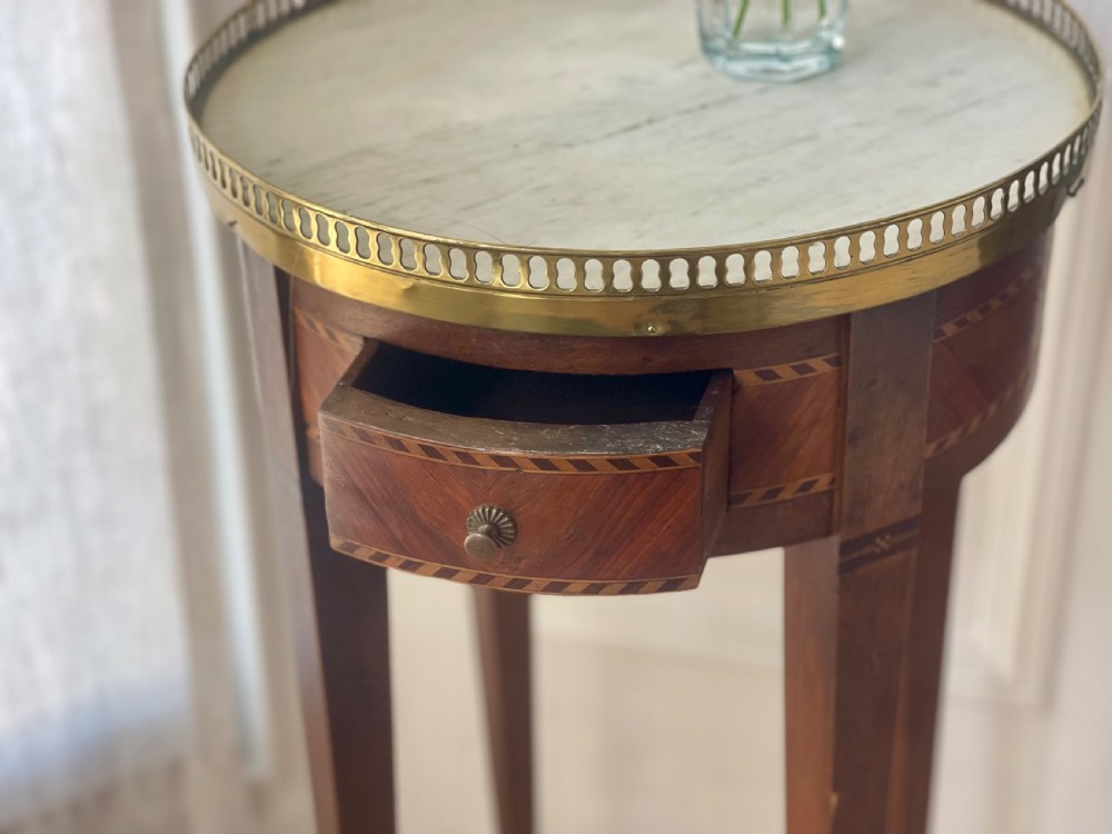 Antique French marble occasional table  View VII