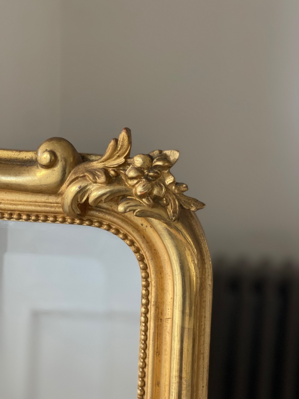 Antique French gilt Louis XV mirror - bevelled glass View VI