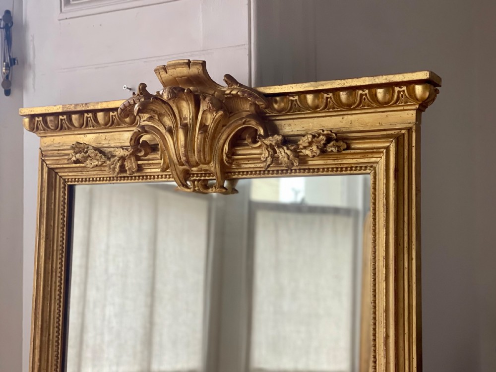Large antique French gilt mirror  View II