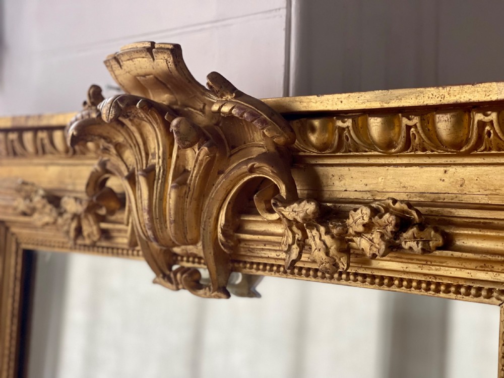 Large antique French gilt mirror  View IV