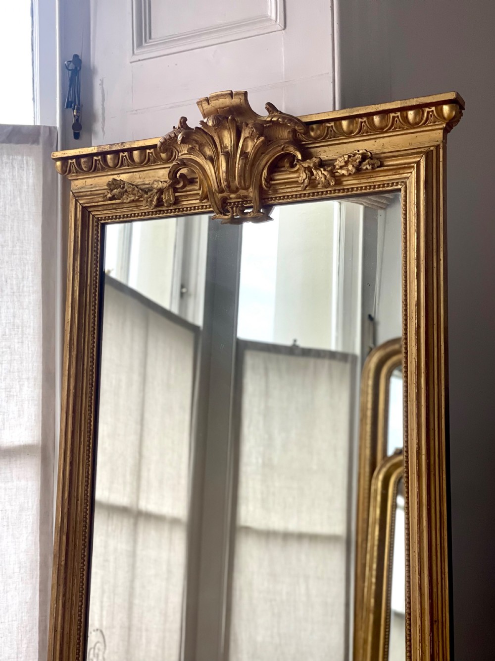 Large antique French gilt mirror  View VII