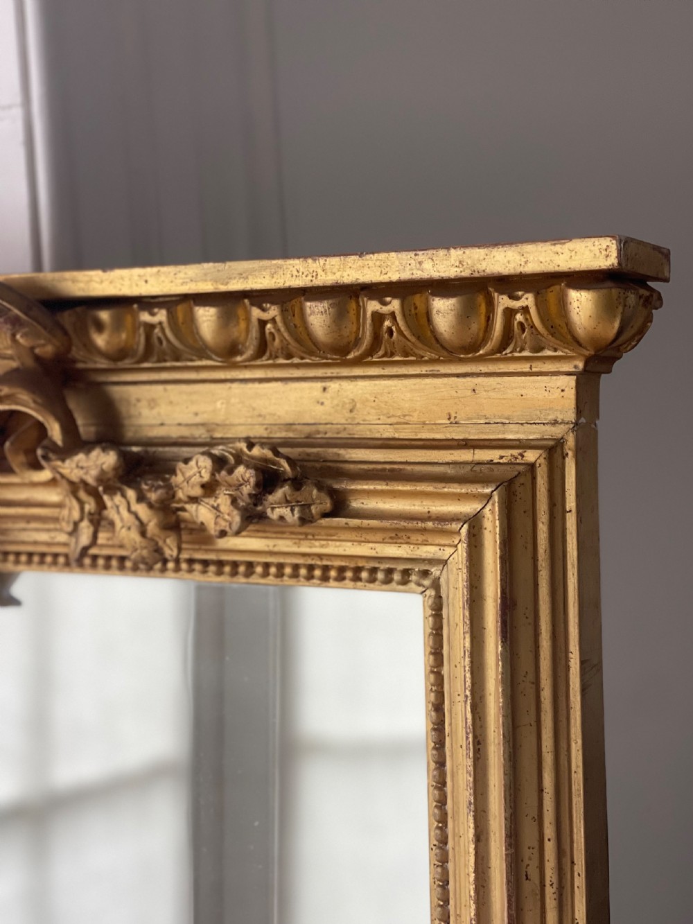 Large antique French gilt mirror  View VIII