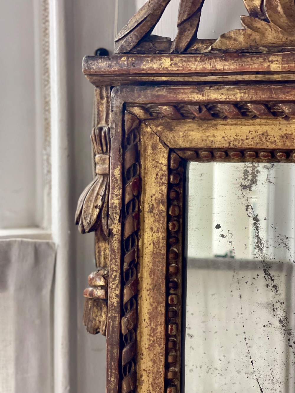 18th century French gilt wood marriage mirror View VII