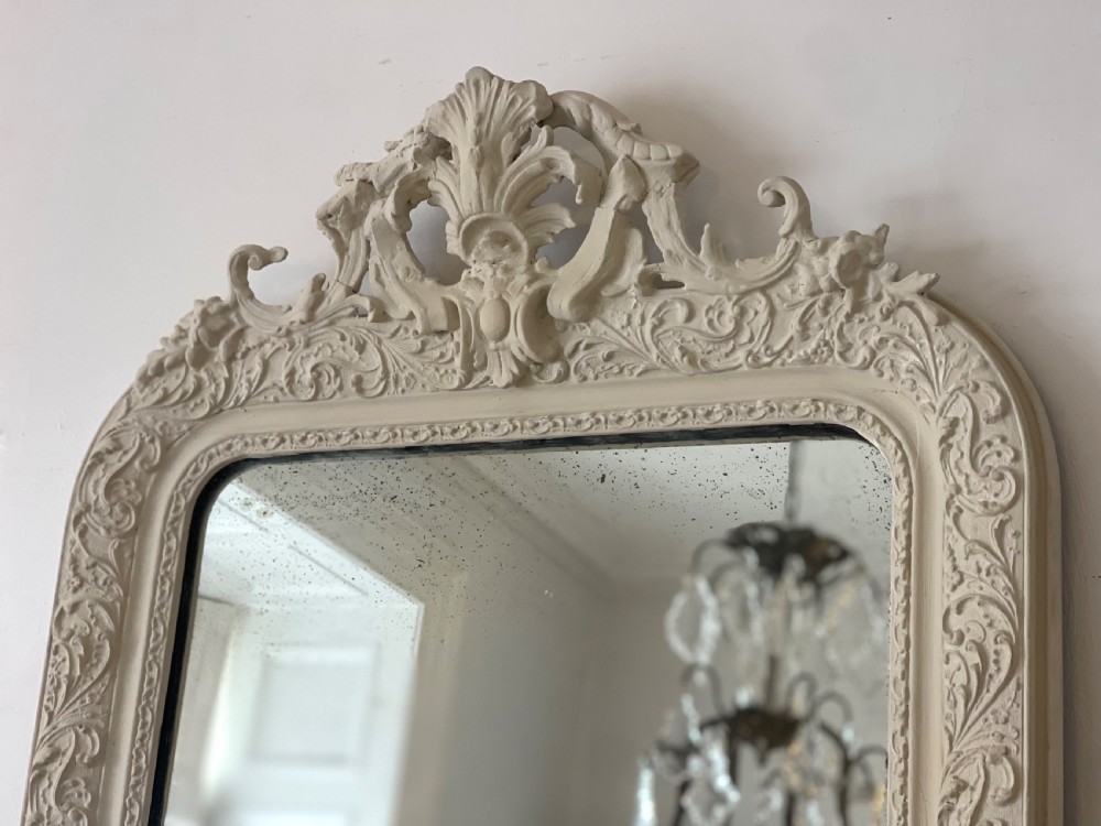 Antique French Louis XV painted mirror View II