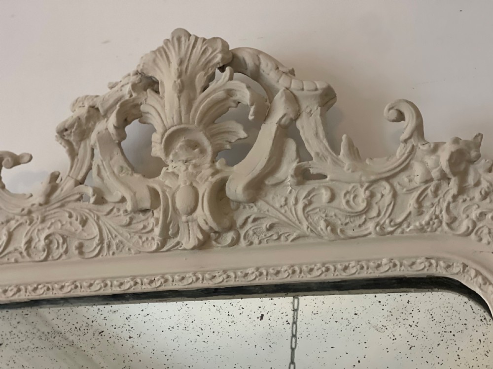 Antique French Louis XV painted mirror View V