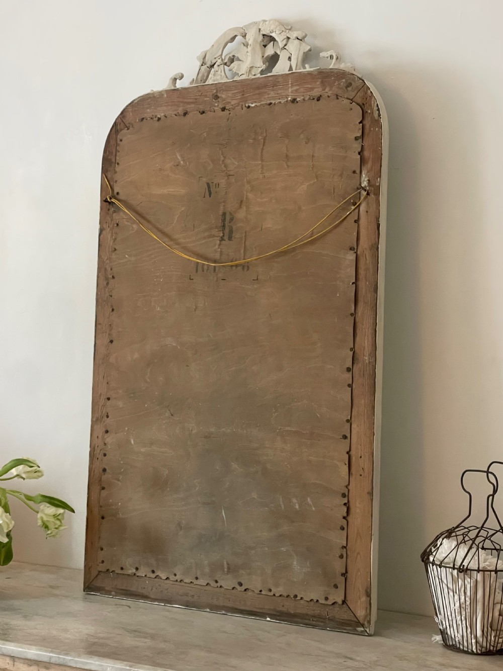 Antique French Louis XV painted mirror View VI