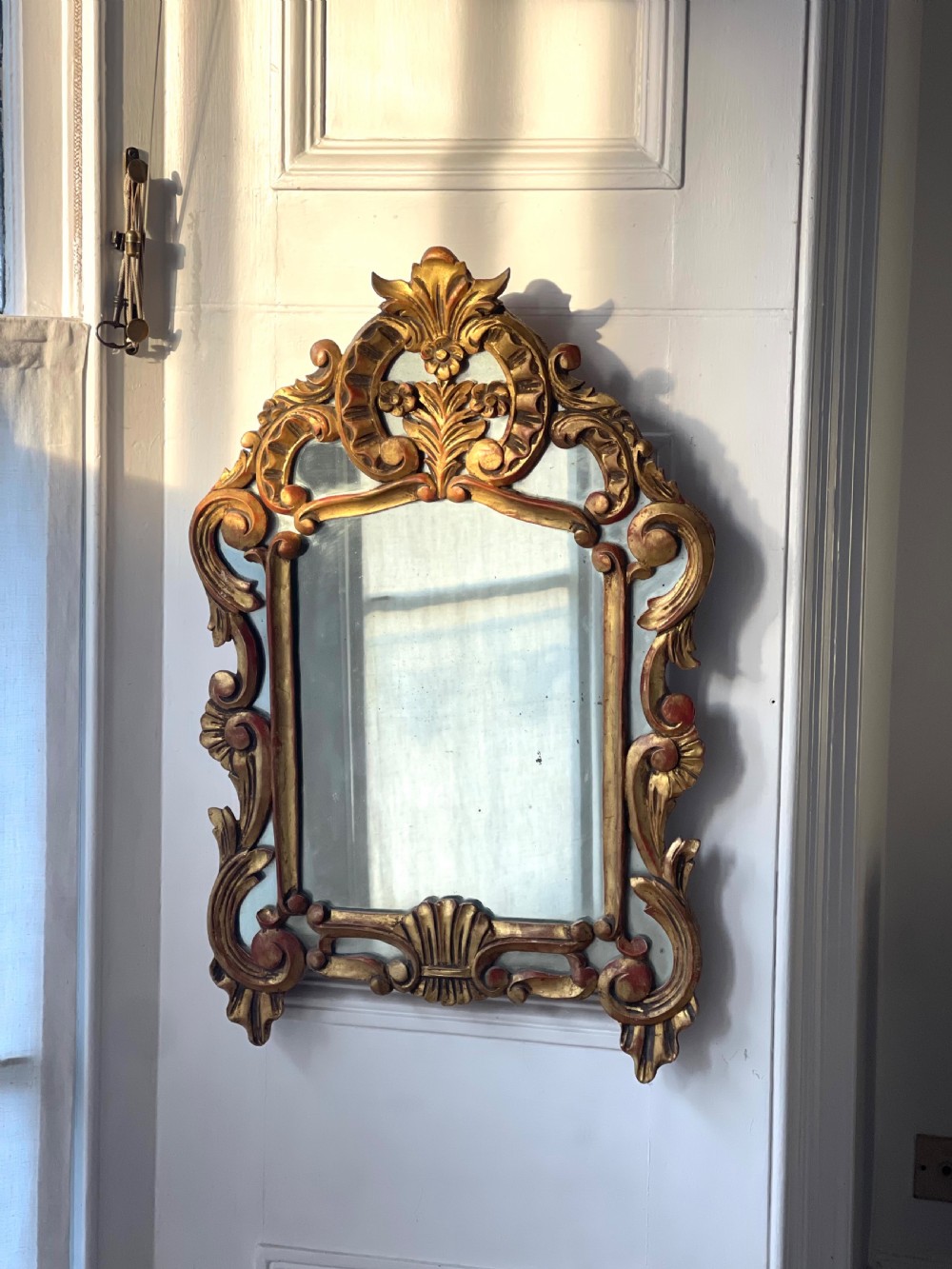18th century French giltwood marriage mirror View II