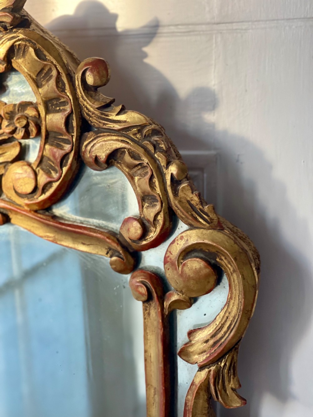 18th century French giltwood marriage mirror View IV