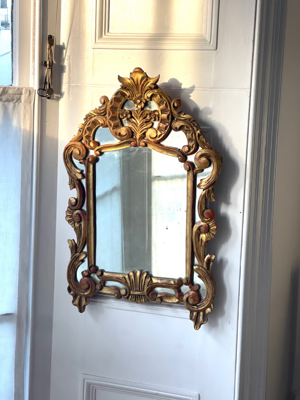 18th century French giltwood marriage mirror View VI