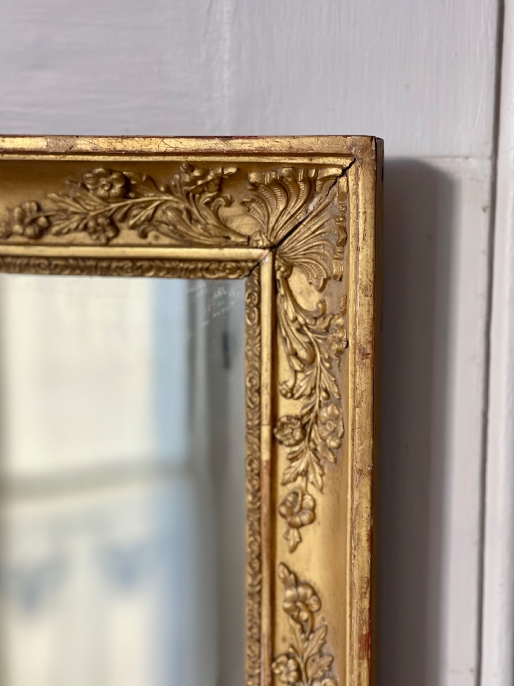 Pair of antique French gilt mirrors View II