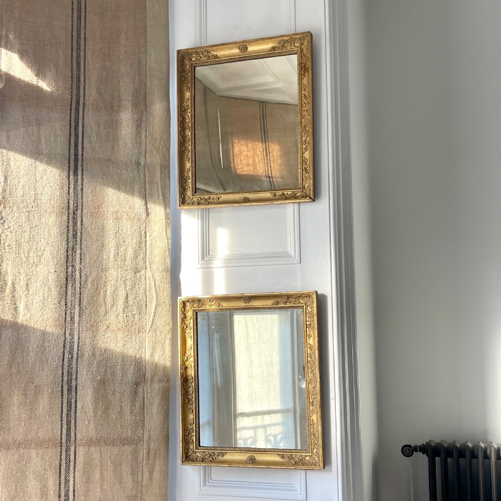 Pair of antique French gilt mirrors View XI