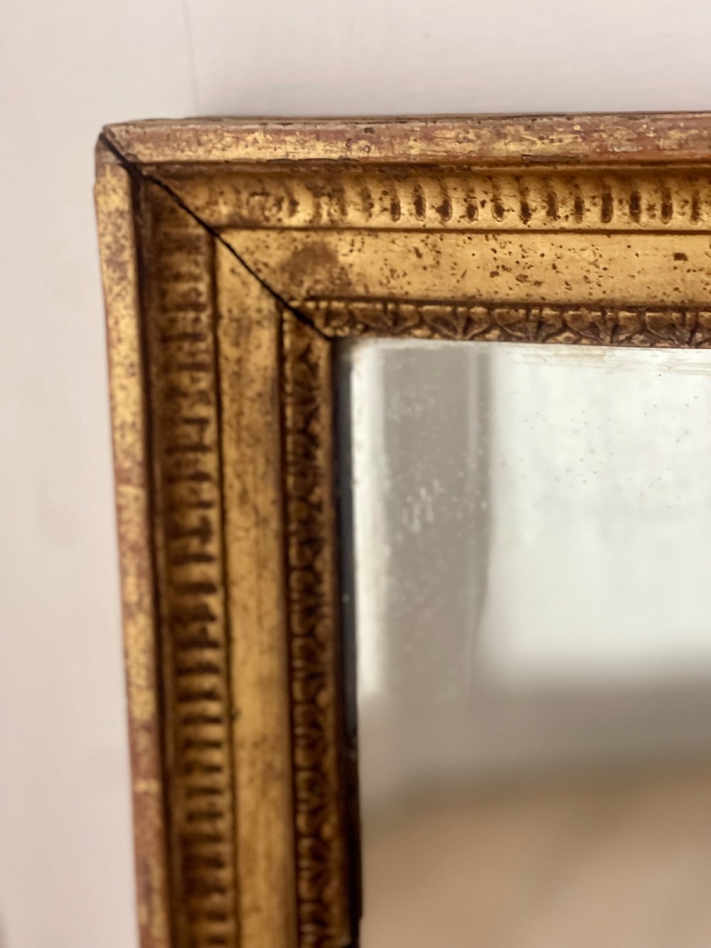 Antique French gilt mirror - mercury glass View IV