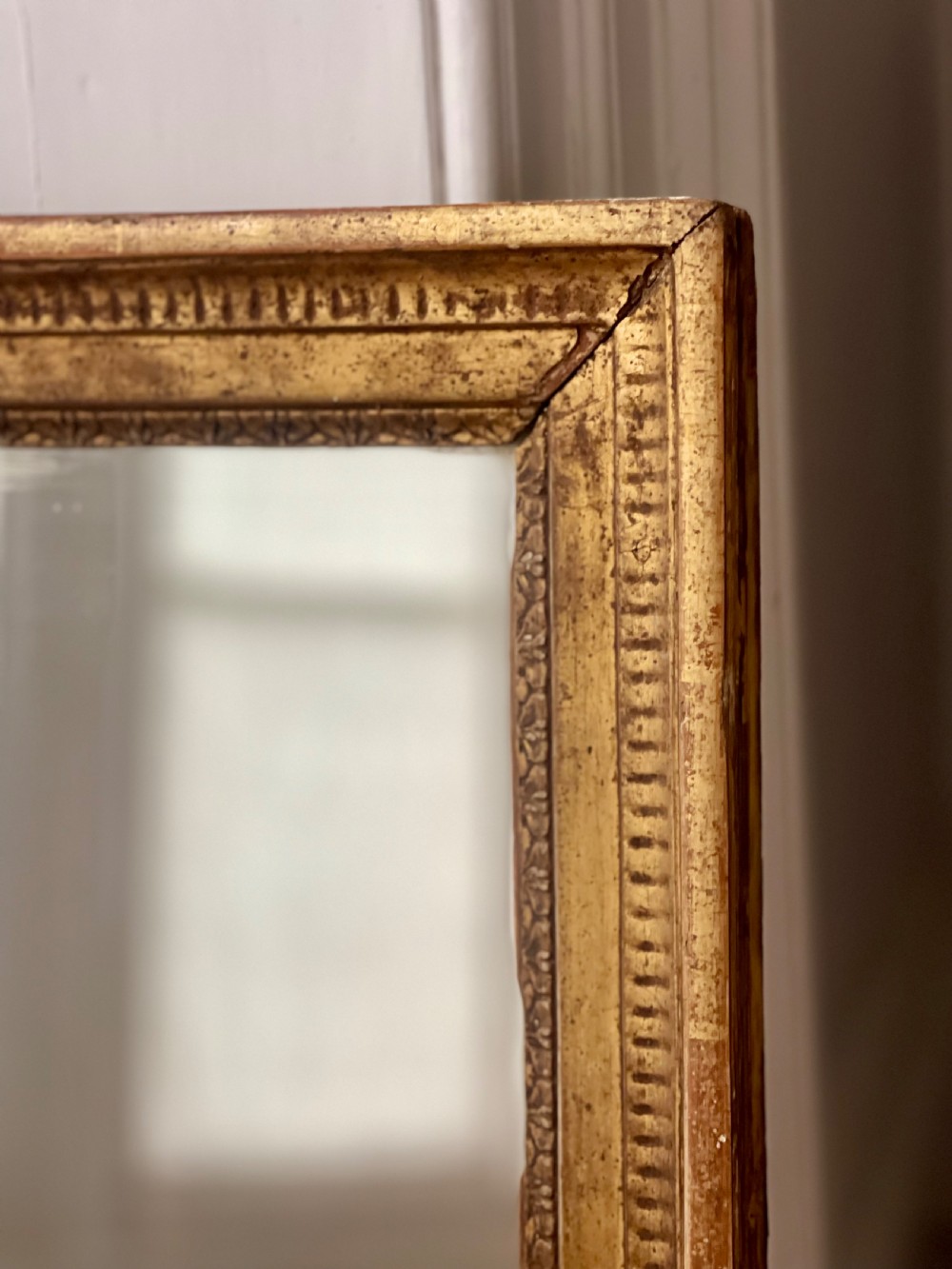 Antique French gilt mirror - mercury glass View VI