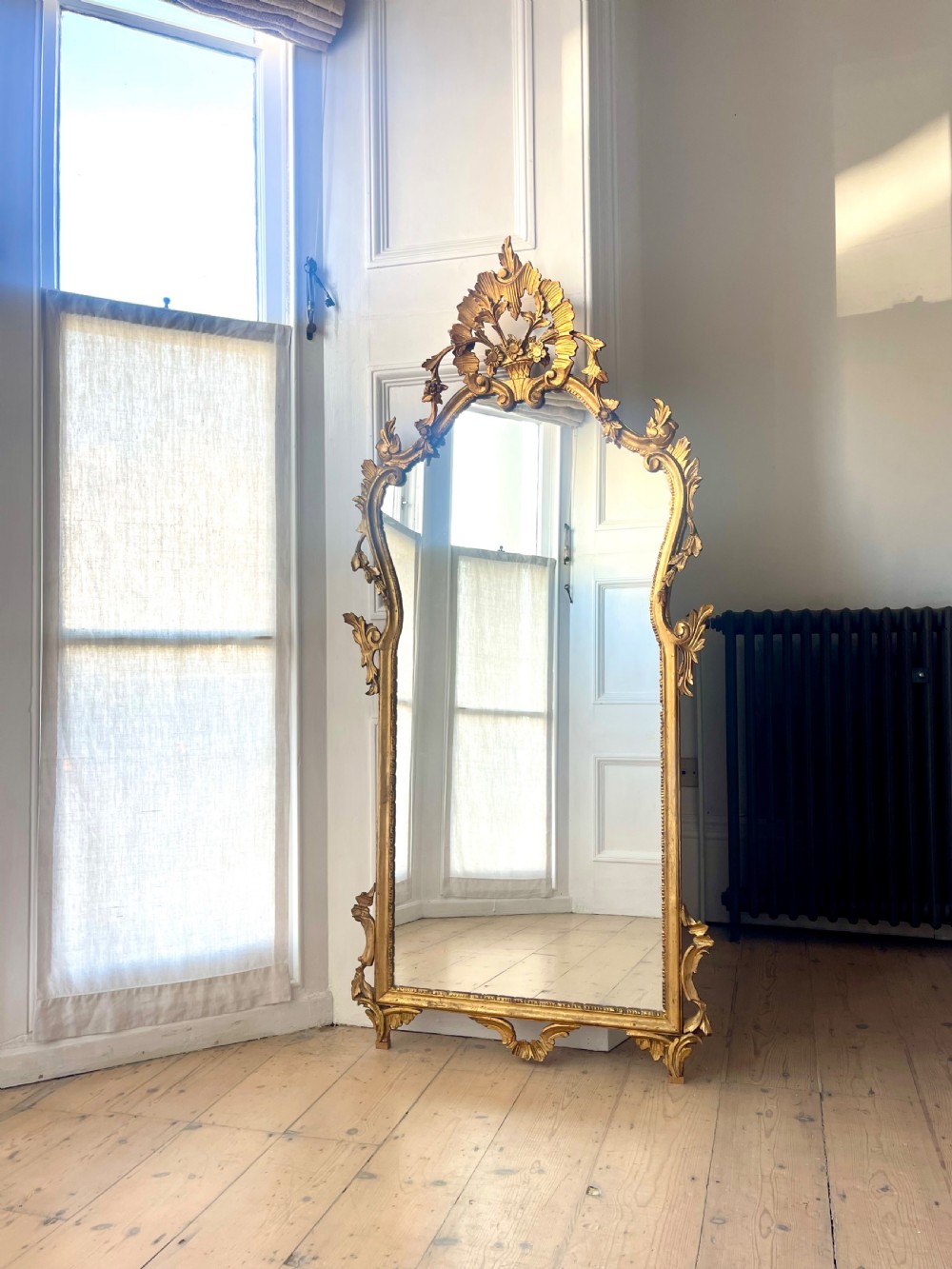 Antique  gilt Italian mirror View IV
