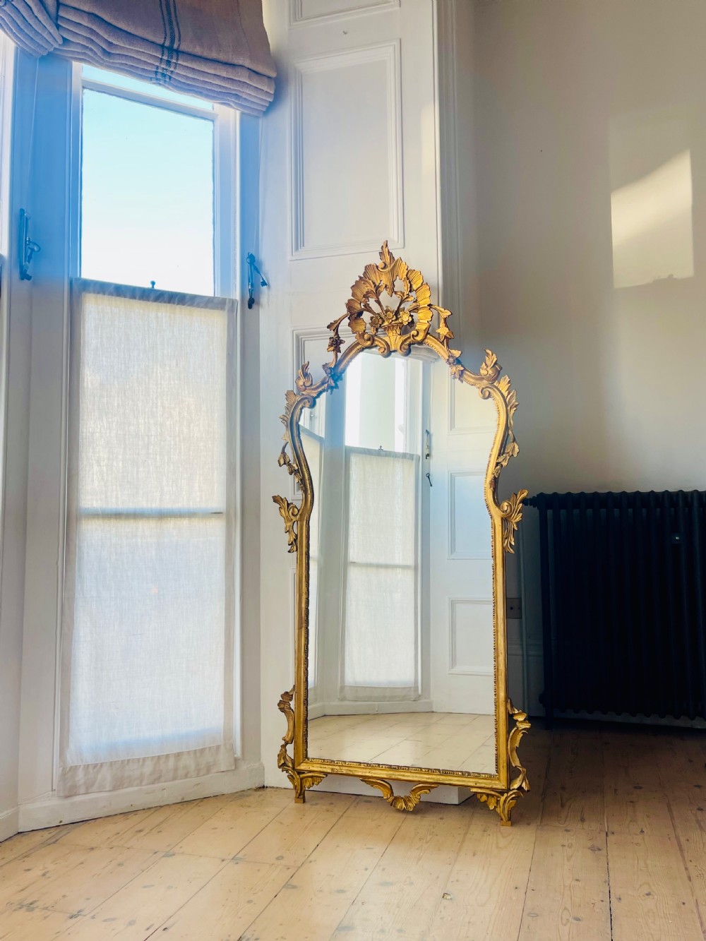 Antique  gilt Italian mirror View V
