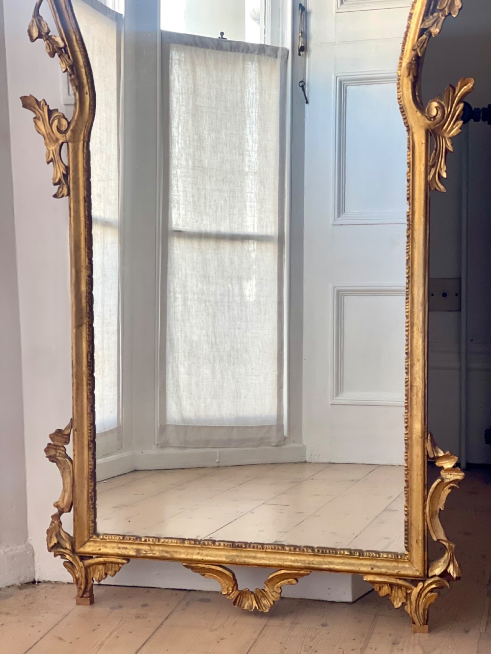 Antique  gilt Italian mirror View VI