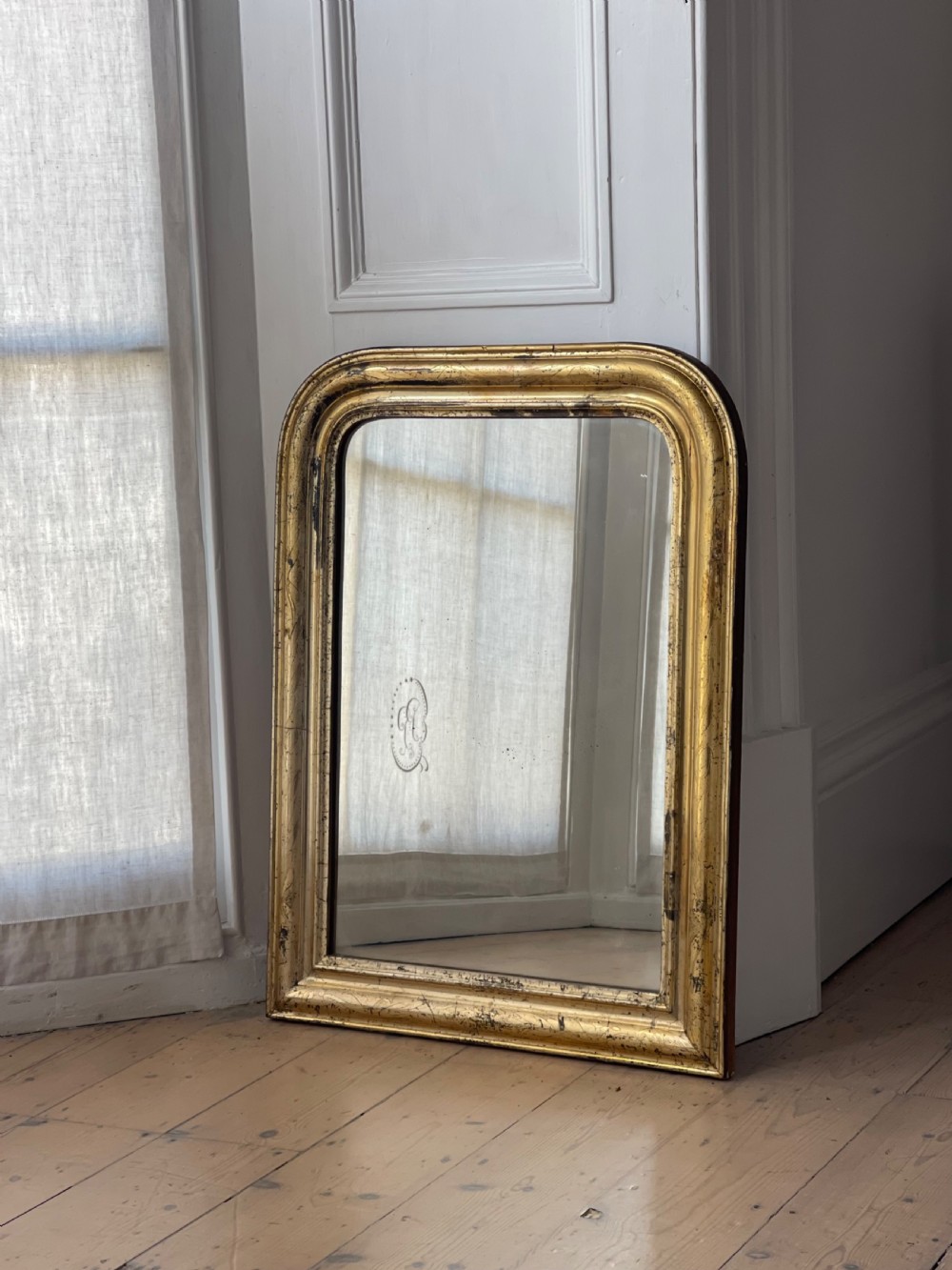 Antique French gilt Louis Philippe mirror  View II