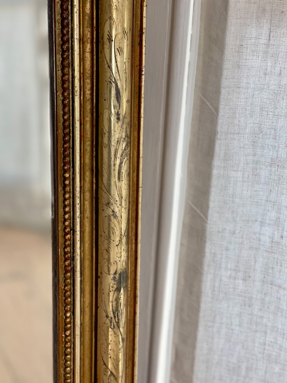 Antique French gilt mirror  View II
