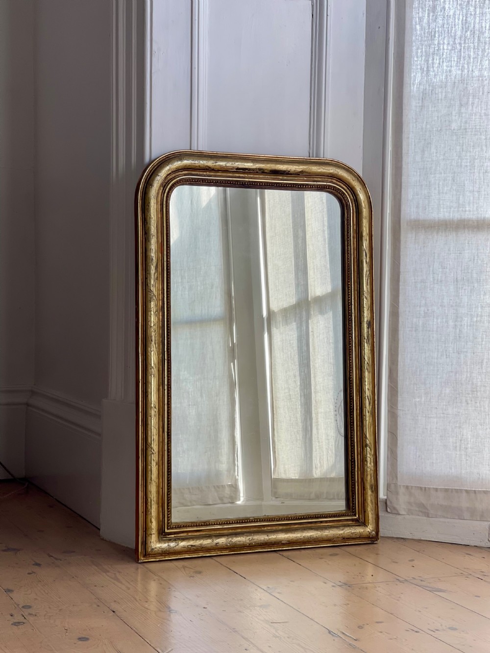 Antique French gilt mirror  View III