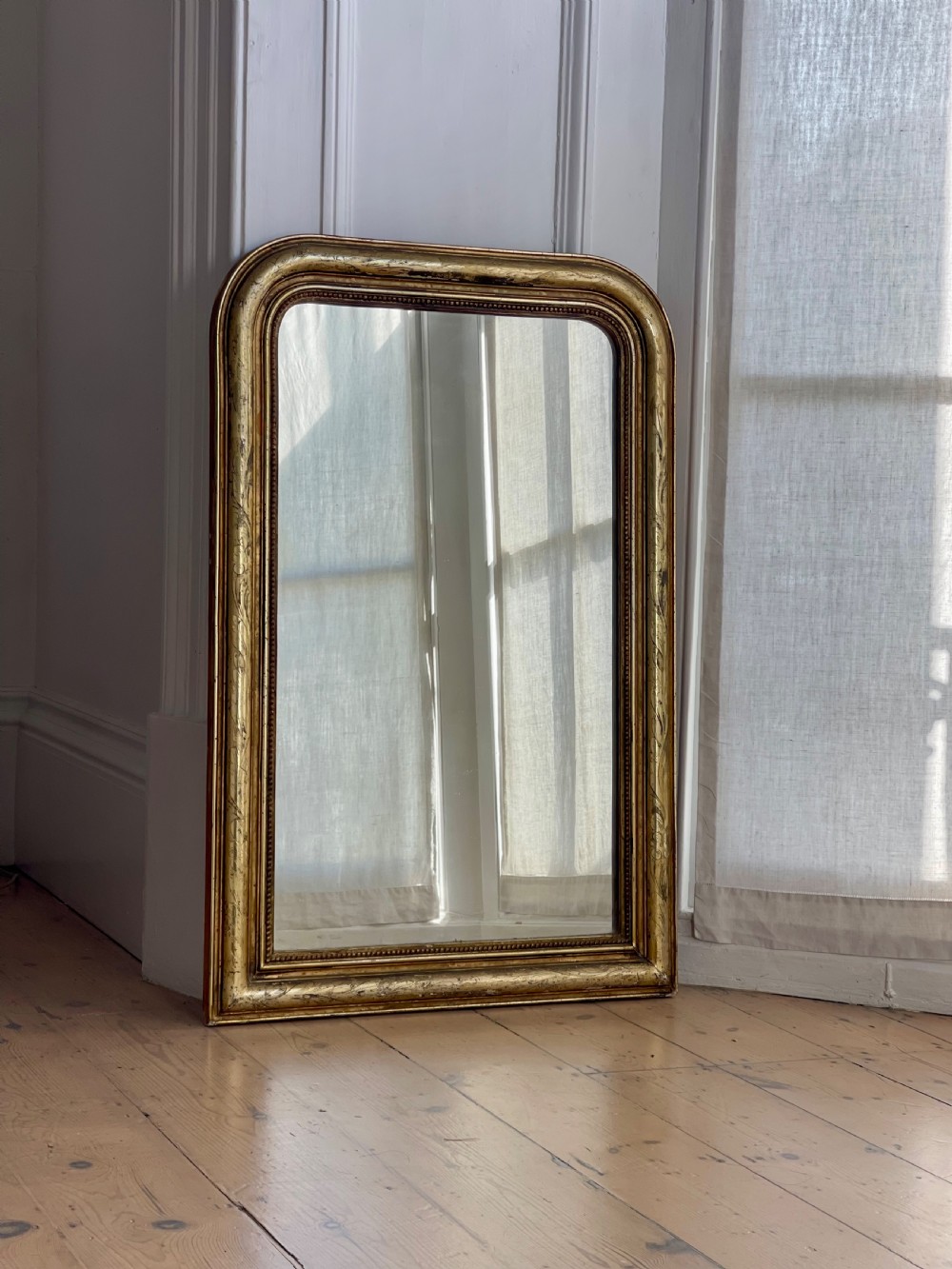 Antique French gilt mirror  View V