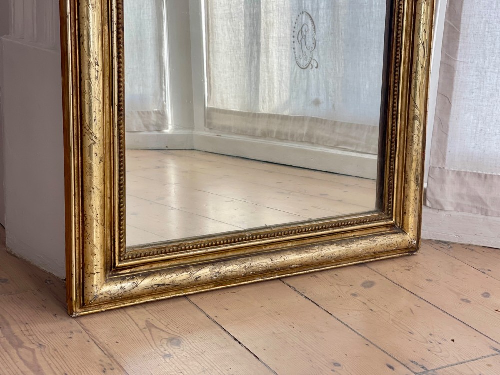 Antique French gilt mirror  View VII
