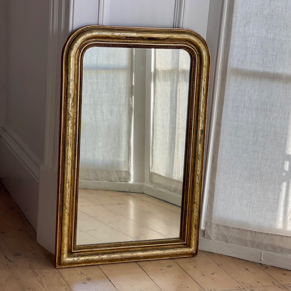 Antique French gilt mirror  View X