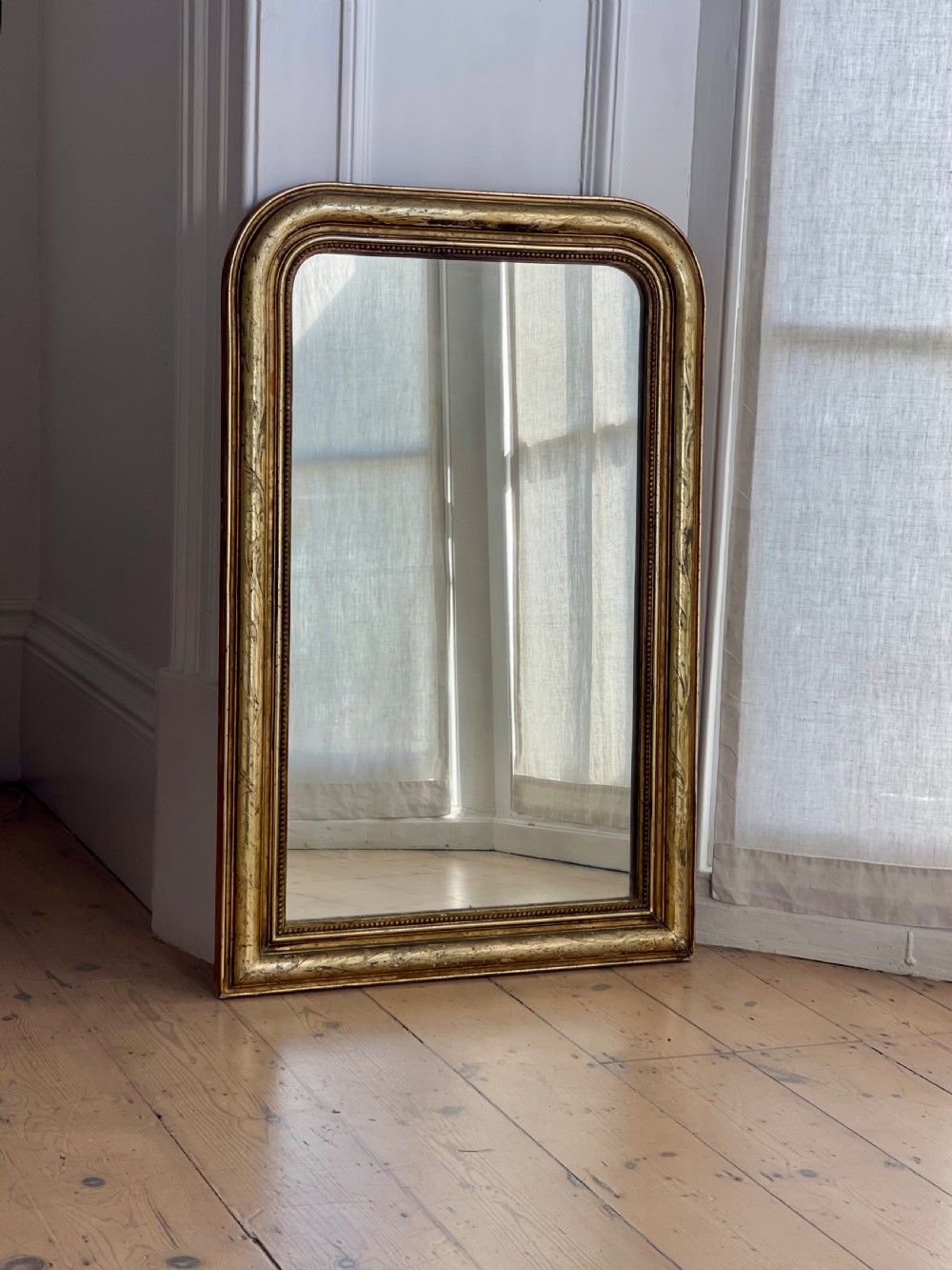 Antique French gilt mirror  View XI