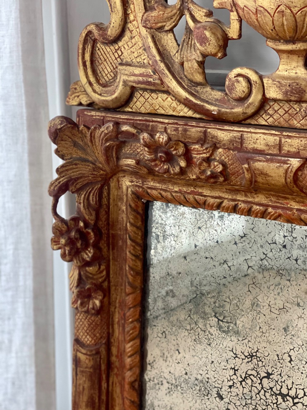 18th century French gilt marriage mirror  View IV