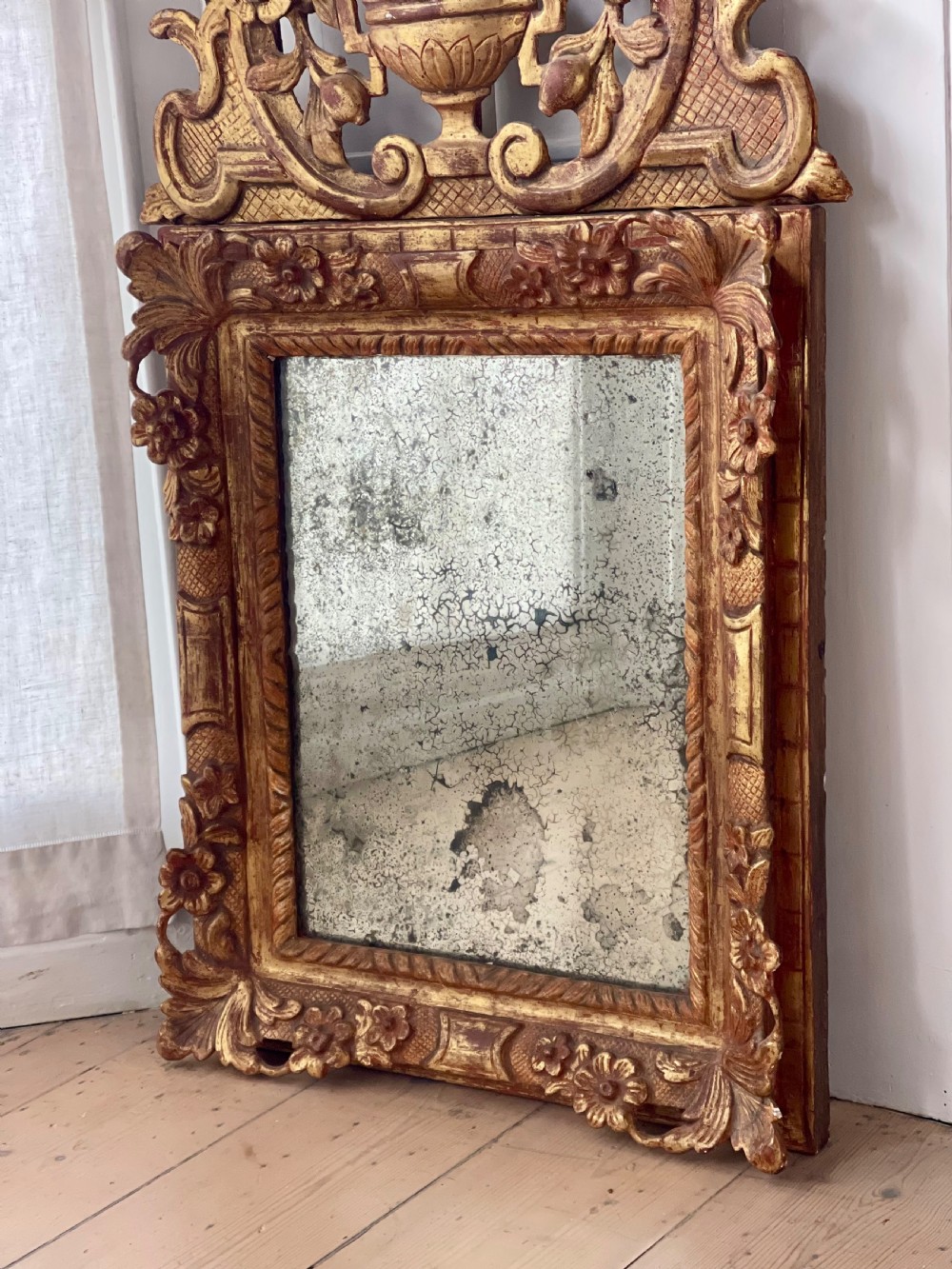 18th century French gilt marriage mirror  View VII