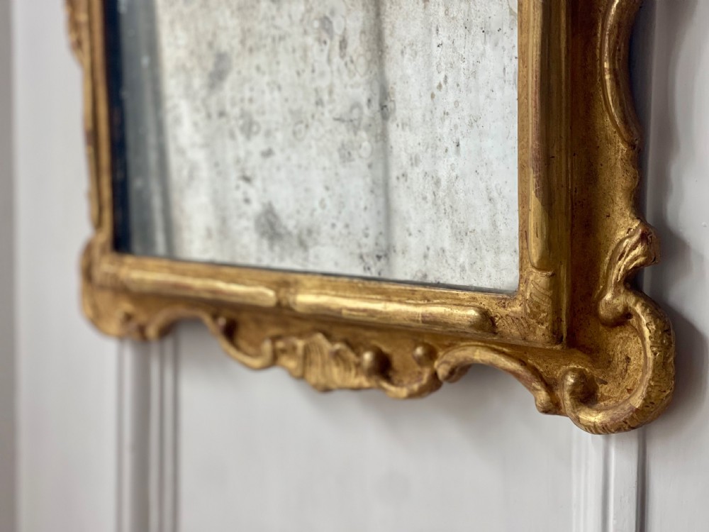 18th century French giltwood mirror - mercury glass View IV