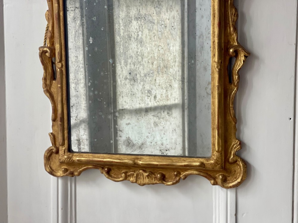18th century French giltwood mirror - mercury glass View VI