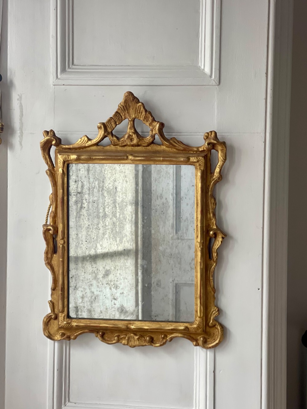18th century French giltwood mirror - mercury glass View XIII