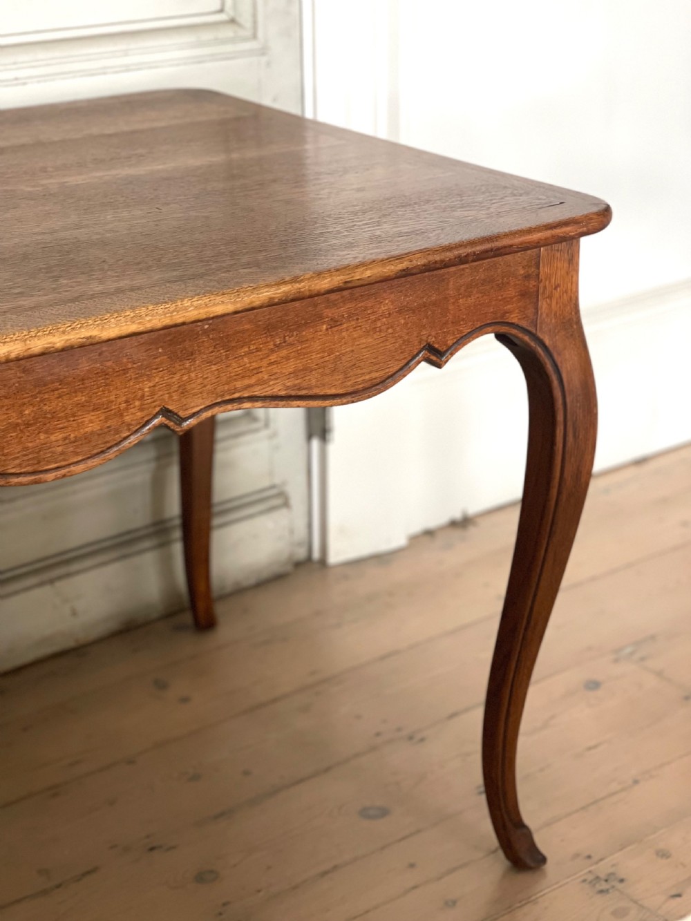 Antique French oak Louis XV table View IV
