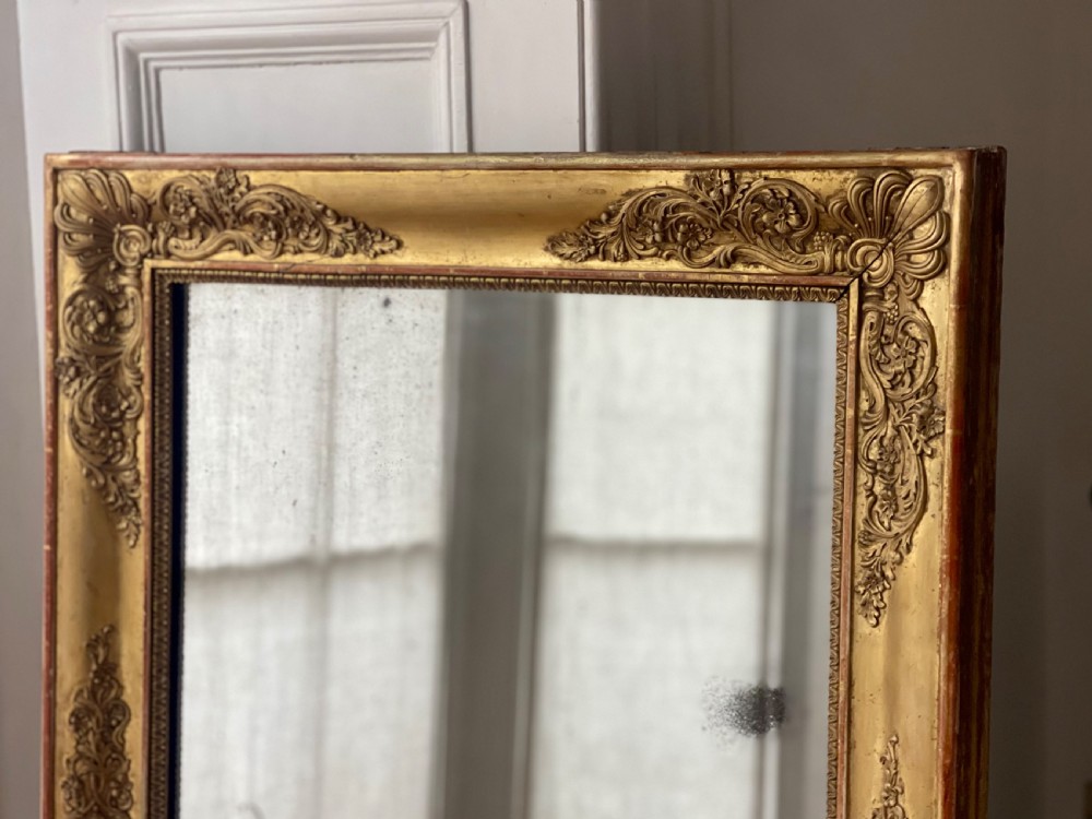  Antique French gilt mirror - foxed mercury glass View VII