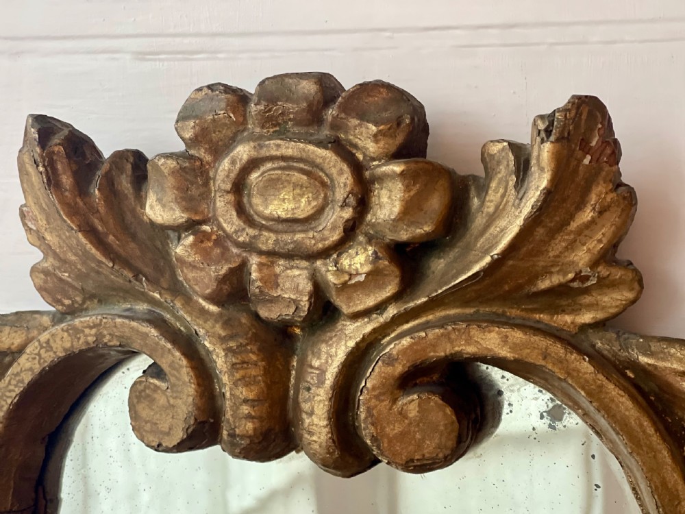 Pair of 17th century French gilt wood mirrors  View X